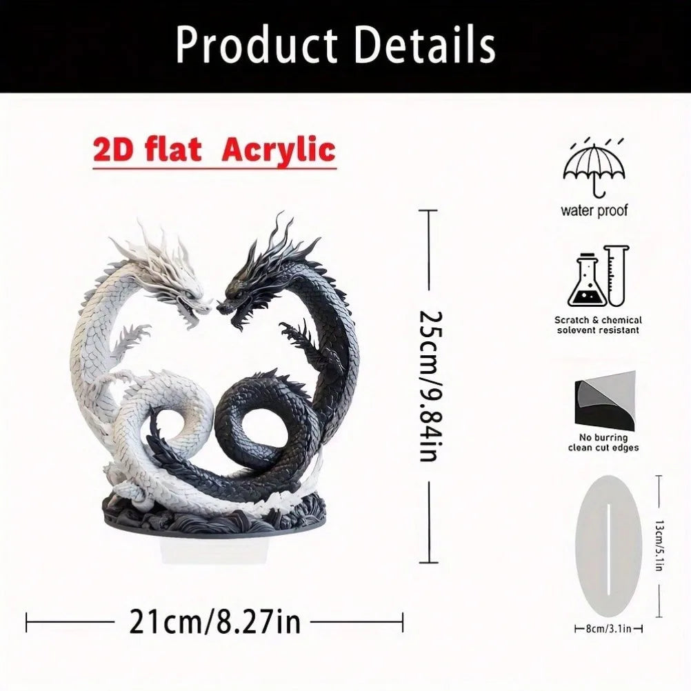 Bohemian Yin Yang Dragon Desk Decor β Unique Home Accessories for Modern Interior Design