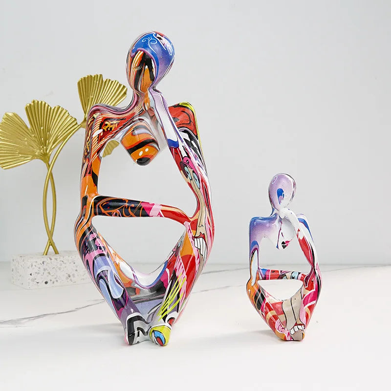 Transform Your Space with Resin Thinker Statue - Abstract Art Home Decor Accents | Free Shipping & Up to 70% Off!