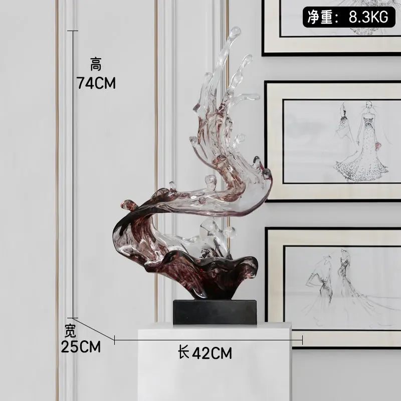 Luxury Spray Large Statue Modern Figurine Nordic Creative Gold Sculpture