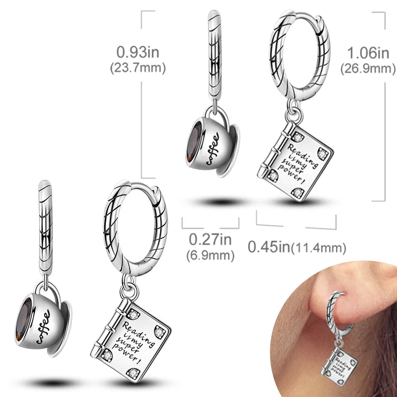 925 Sterling Silver Hoops Earrings Hypoallergenic Hoops Earrings With Zirconia Fashion High Quality Jewelry for Women Girls