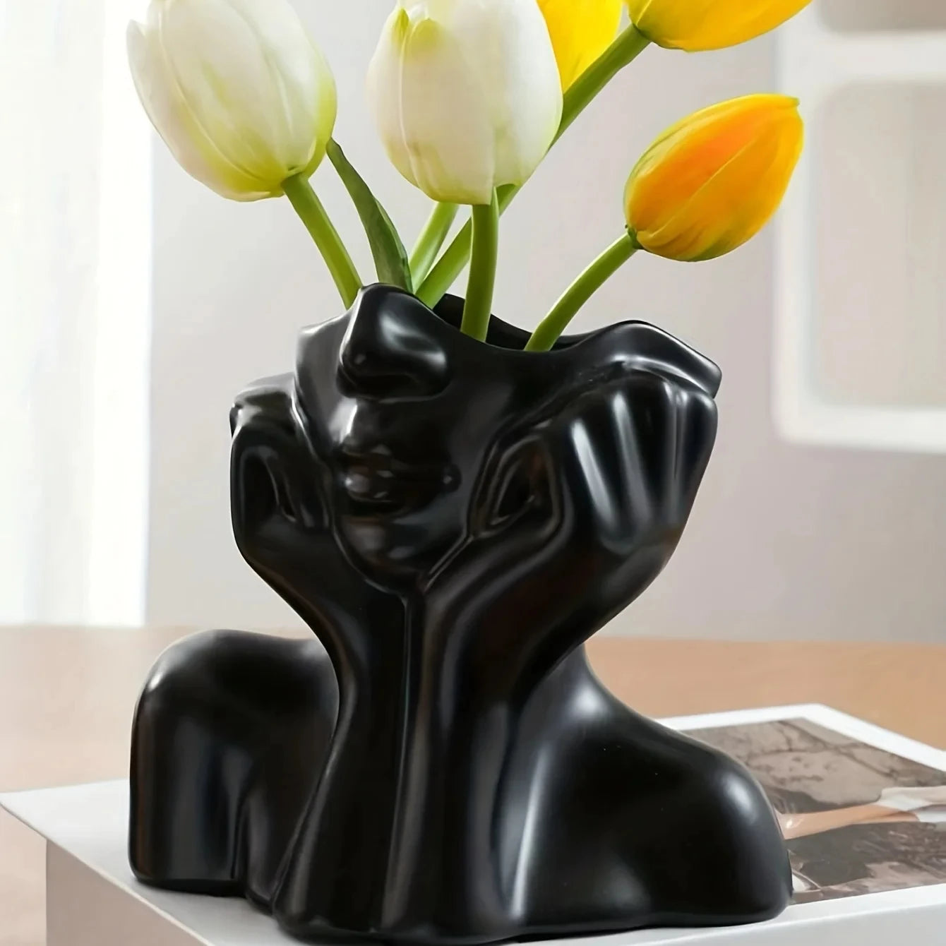 Home Decor Sale Modern Female Head Vase β Interior Design Accent for a Unique Touch