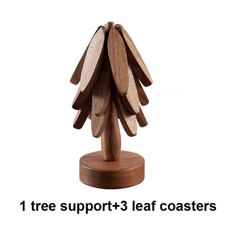 Home Decor Sale Wooden Tree Design Heat Resistant Table Mats for Home Accessories Interior Design Accents Home Art Panel Art