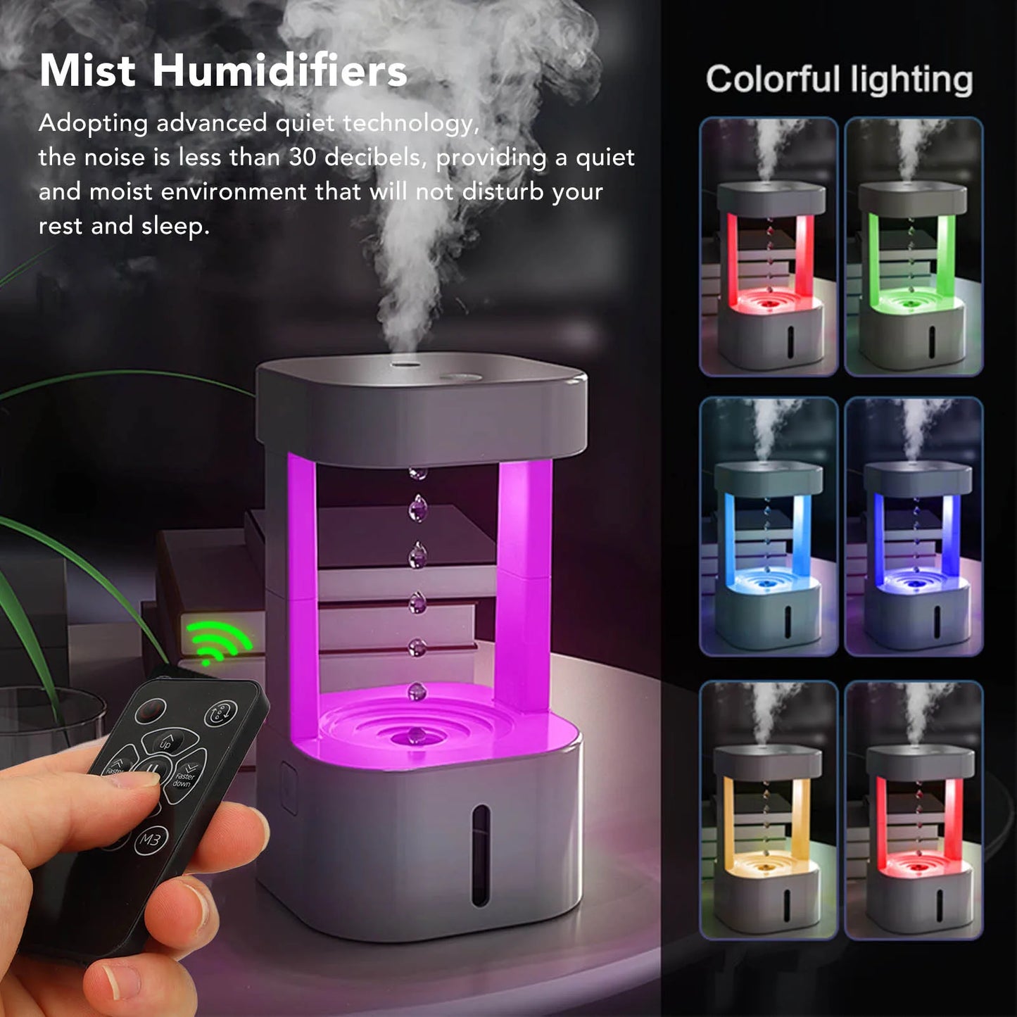 Mist Humidifier with Anti-Gravity Design | Perfect Home Accessory for Bedroom & Office - Free Shipping!