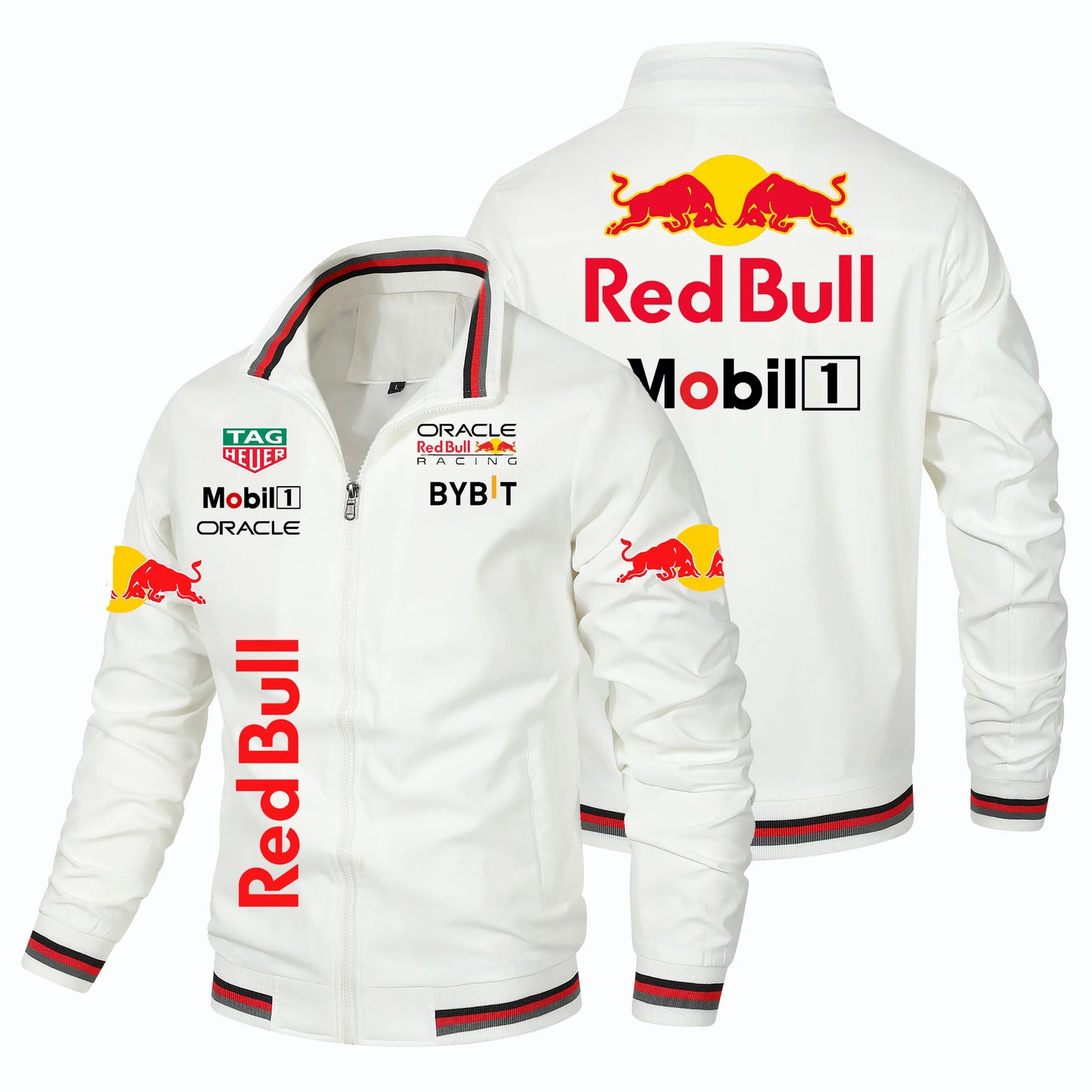 2025 New Retro Style Red Bull Motorcycle Jacket Racing Jacket Windbreaker Outdoor Sports Bicycle Jacket Men's Top Coat