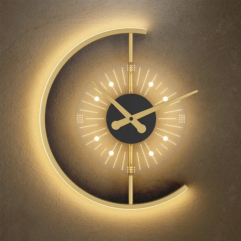 Illuminate & Elevate Your Space with the Modern LED Wall Lamp Clock β A Fusion of Functionality & Style!
