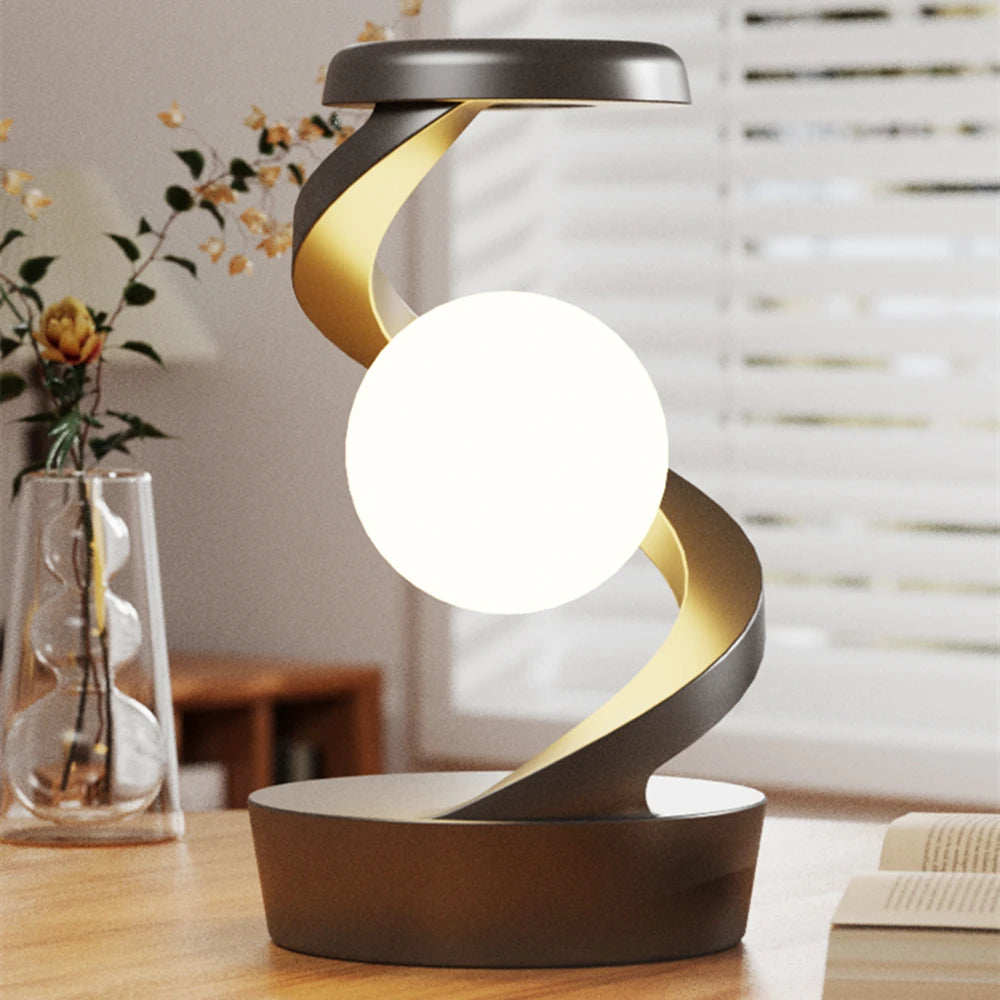 Elevate Your Space with the Creative Rotating Floating Table Lamp