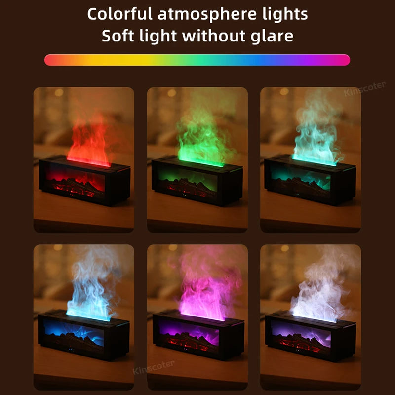 Colorful Flame Fireplace Aroma Diffuser: Perfect Home Accessories for Relaxation and Interior Design Accents