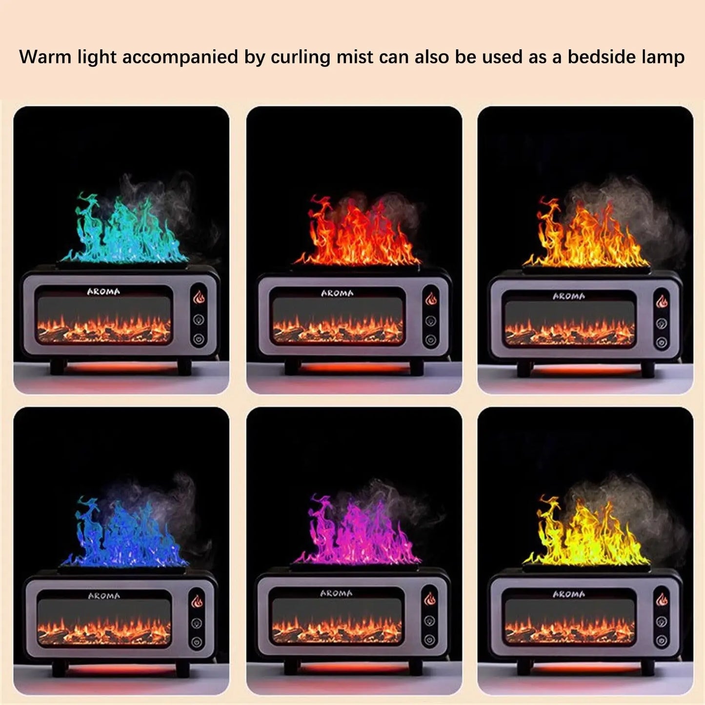 Colourful Flame Aromatherapy Diffuser: Stylish Home Accessories for Interior Design Accents