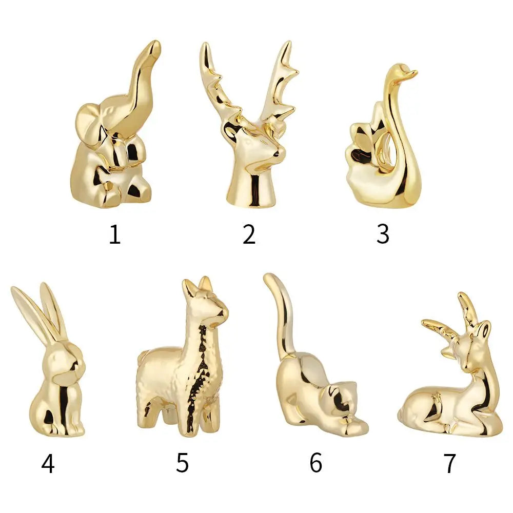 Elegant Multi-Panel Wall Art - Transform Your Home Decor with Modern Ceramic Animal Figurines