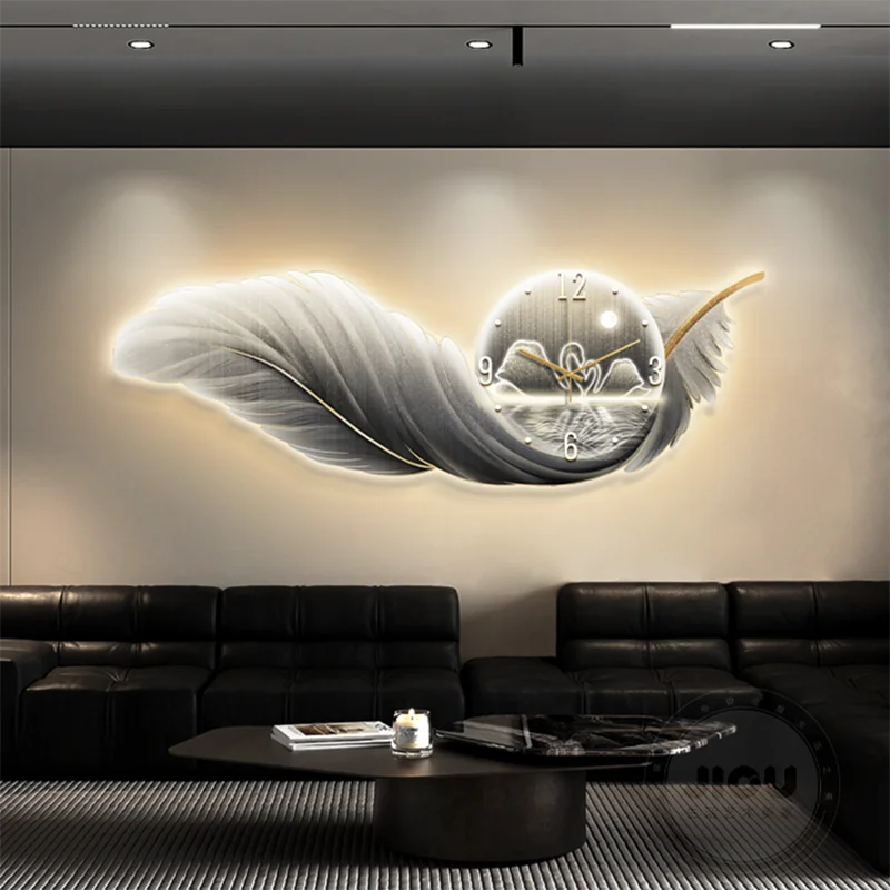 Illuminate Your Living Space: Minimalist LED Luxury Wall Clock for Modern Home Accessories