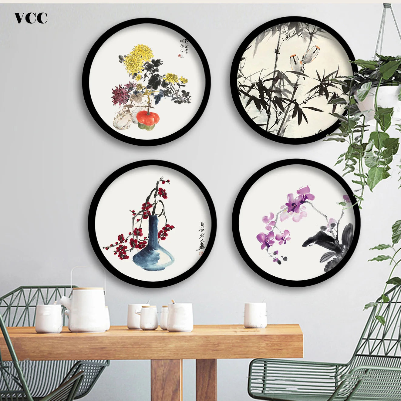 Round Wooden Decorative Wall Panels | Elegant DIY Wooden Picture Frames for Home Decor