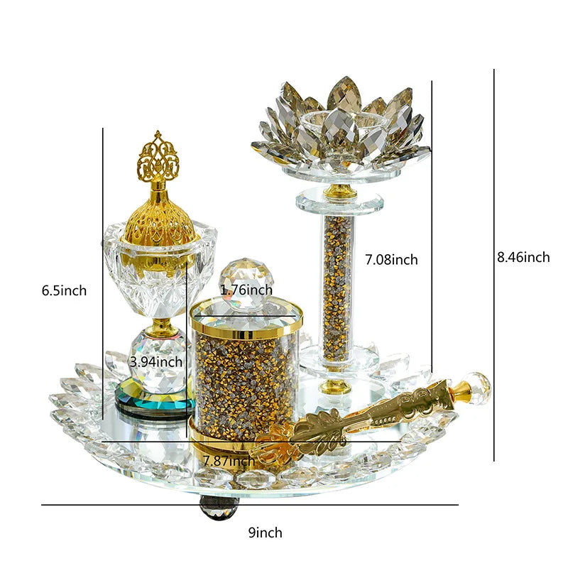 Bright Diamond Lotus Aromatherapy Burner Set | Elegant Home Accessories | Home Decor Sale β Free Shipping Worldwide