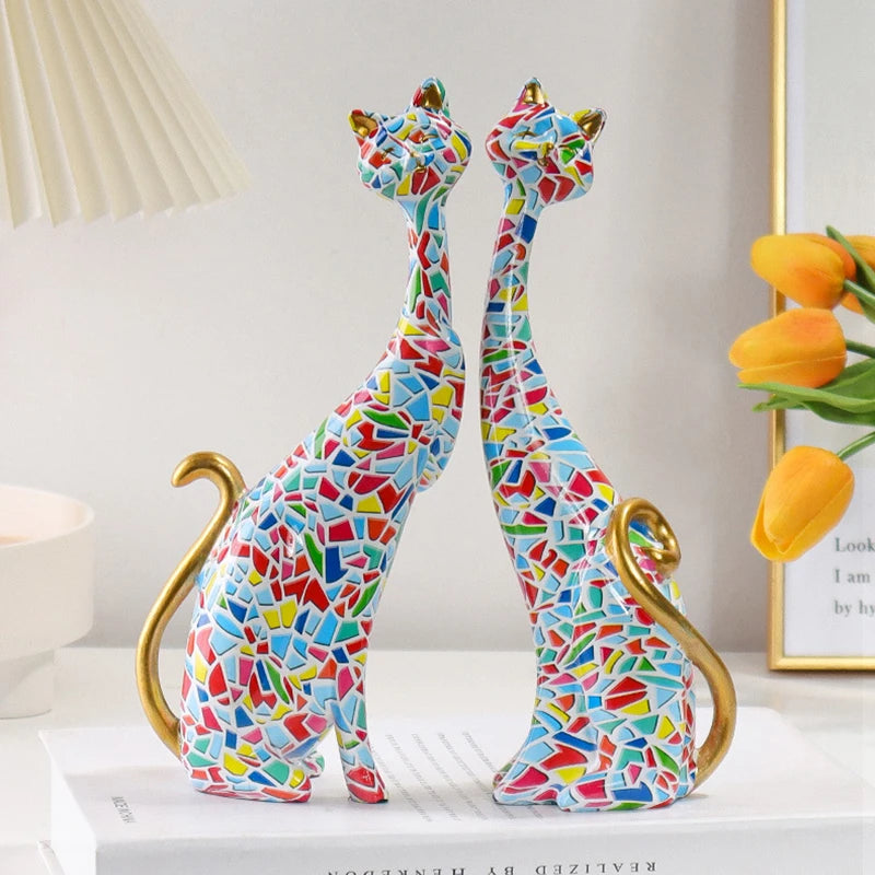 Nordic Graffiti Cat Sculpture – Unique Home Accessories for Modern Interior Design Accents | Free Shipping Worldwide!