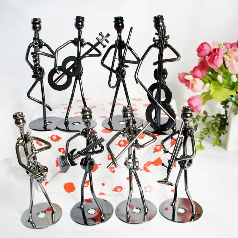Iron Musician Band Metal Craft Set โ Stylish Home Accessories for Interior Design Accents