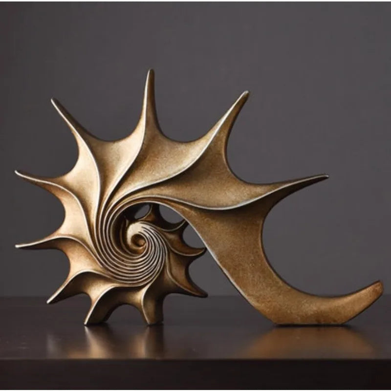 Resin Conch Sea Snail Sculpture | Home Decor Sale | Unique Animal Figurines for Coastal Interior Design
