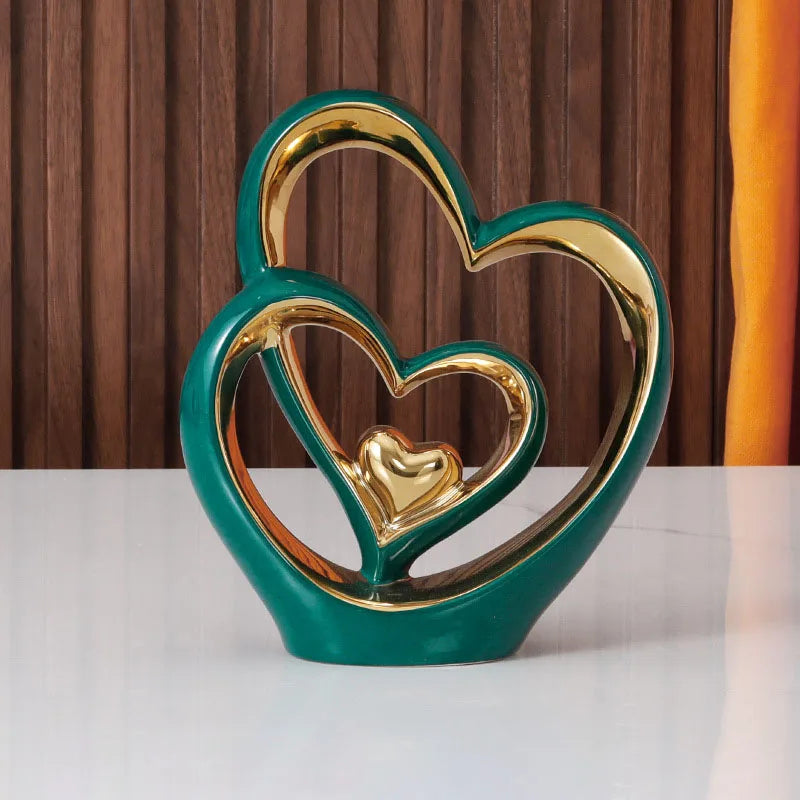 Home Accessories Sale | Elegant Ceramic Heart Ornament for Interior Design | Free Shipping Worldwide