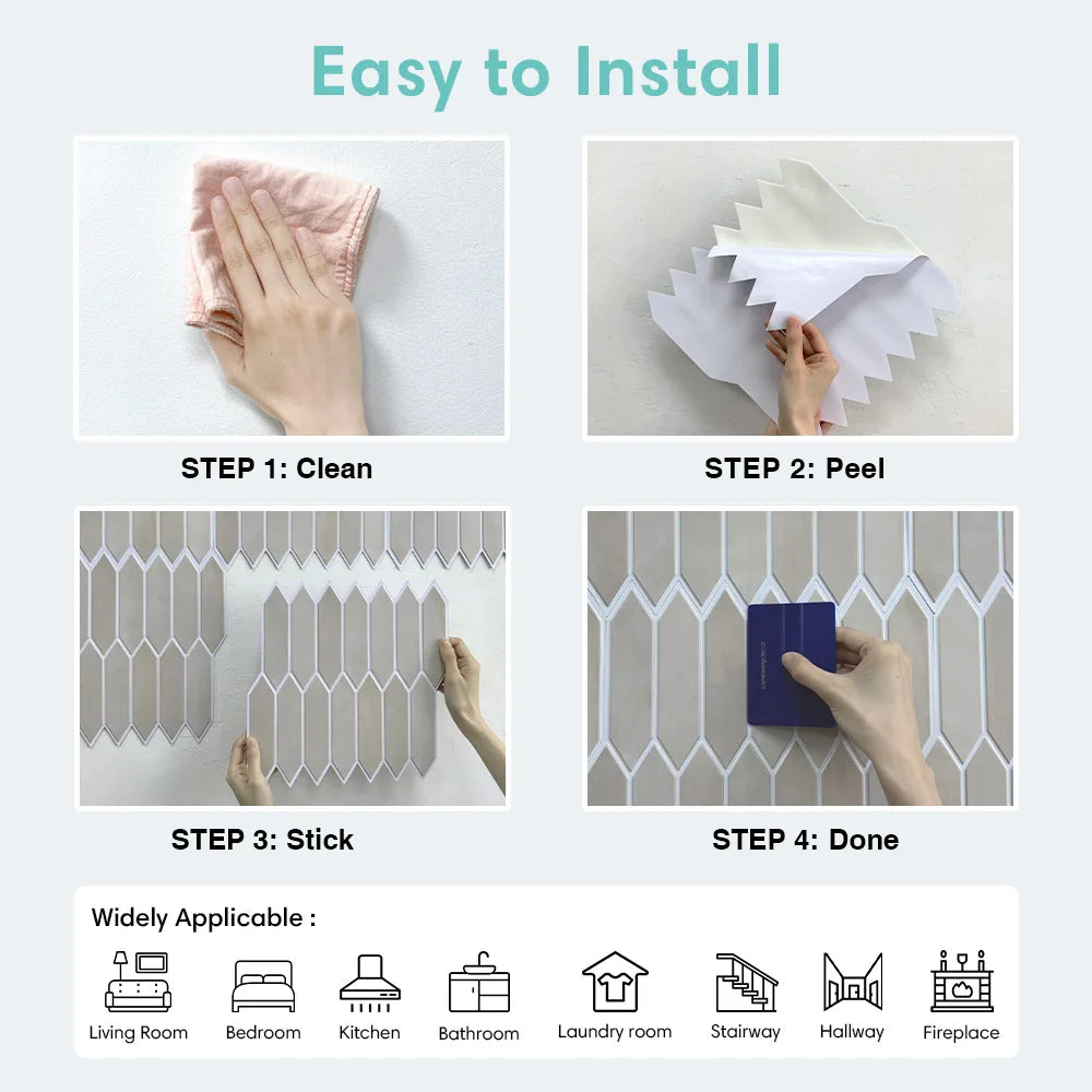 Elegant 3D Peel and Stick Wall Tile for Stylish Home Decor