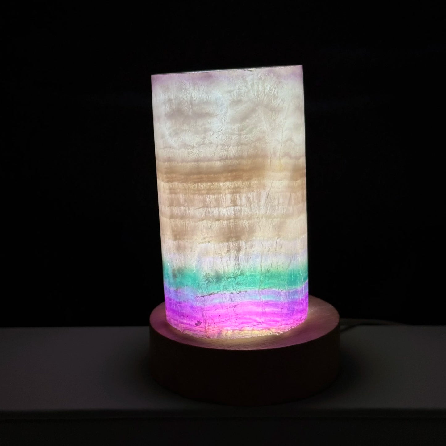 Natural Rainbow Fluorite Lamp for Sale | Home Decor Sale | Interior Design Accents | Modern Panel Art | Free Worldwide Shipping