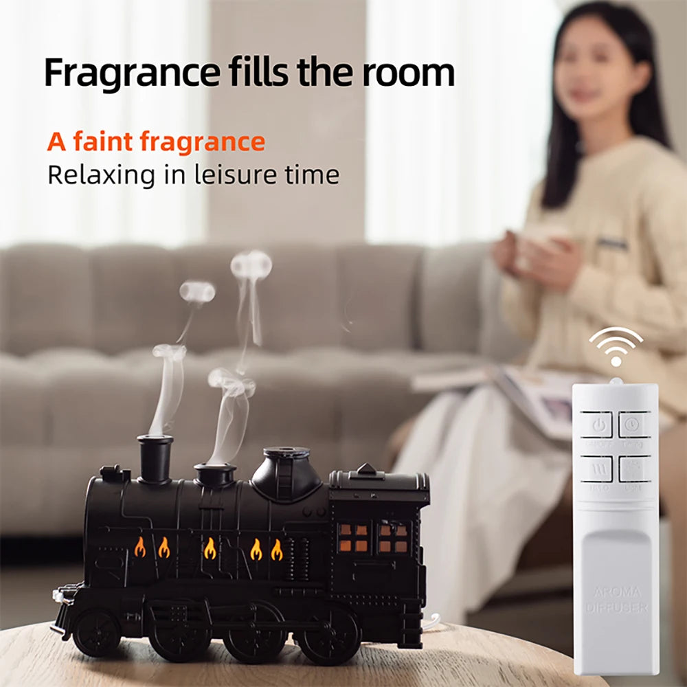 Retro Train Ultrasonic Air Humidifier: A Unique Home Accessory for Aromatherapy and Interior Design Accents