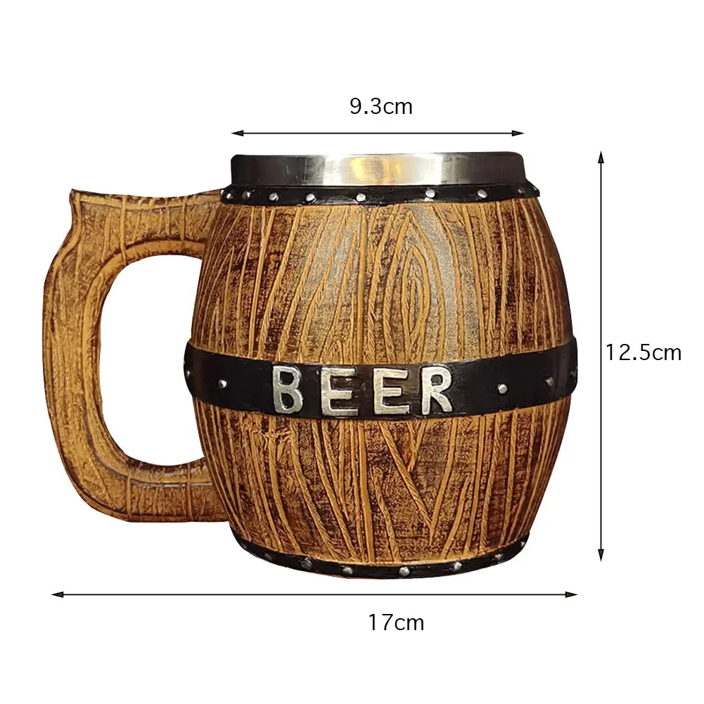 Viking Style Insulated Beer Mug – Unique Home Accessories for Hot and Cold Drinks