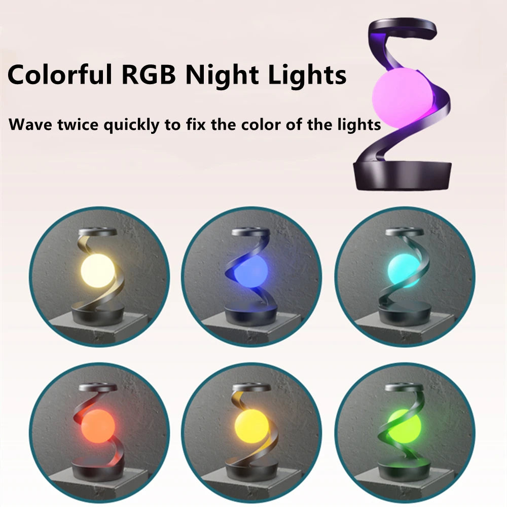 Elevate Your Space with the Creative Rotating Floating Table Lamp