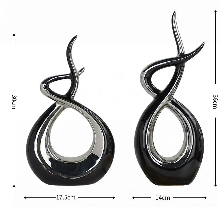 Modern European Ceramic Lover Figurines β Elegant Home Accessories for Artful Living