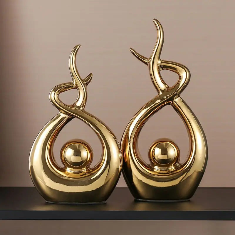 Modern European Ceramic Lover Figurines β Elegant Home Accessories for Artful Living