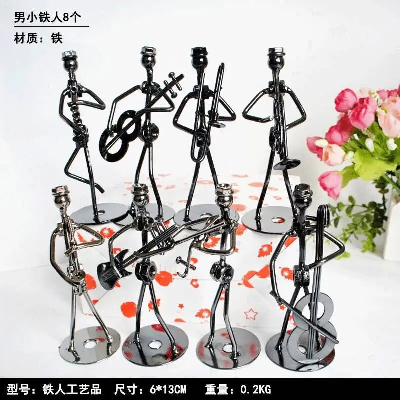 Iron Musician Band Metal Craft Set โ Stylish Home Accessories for Interior Design Accents