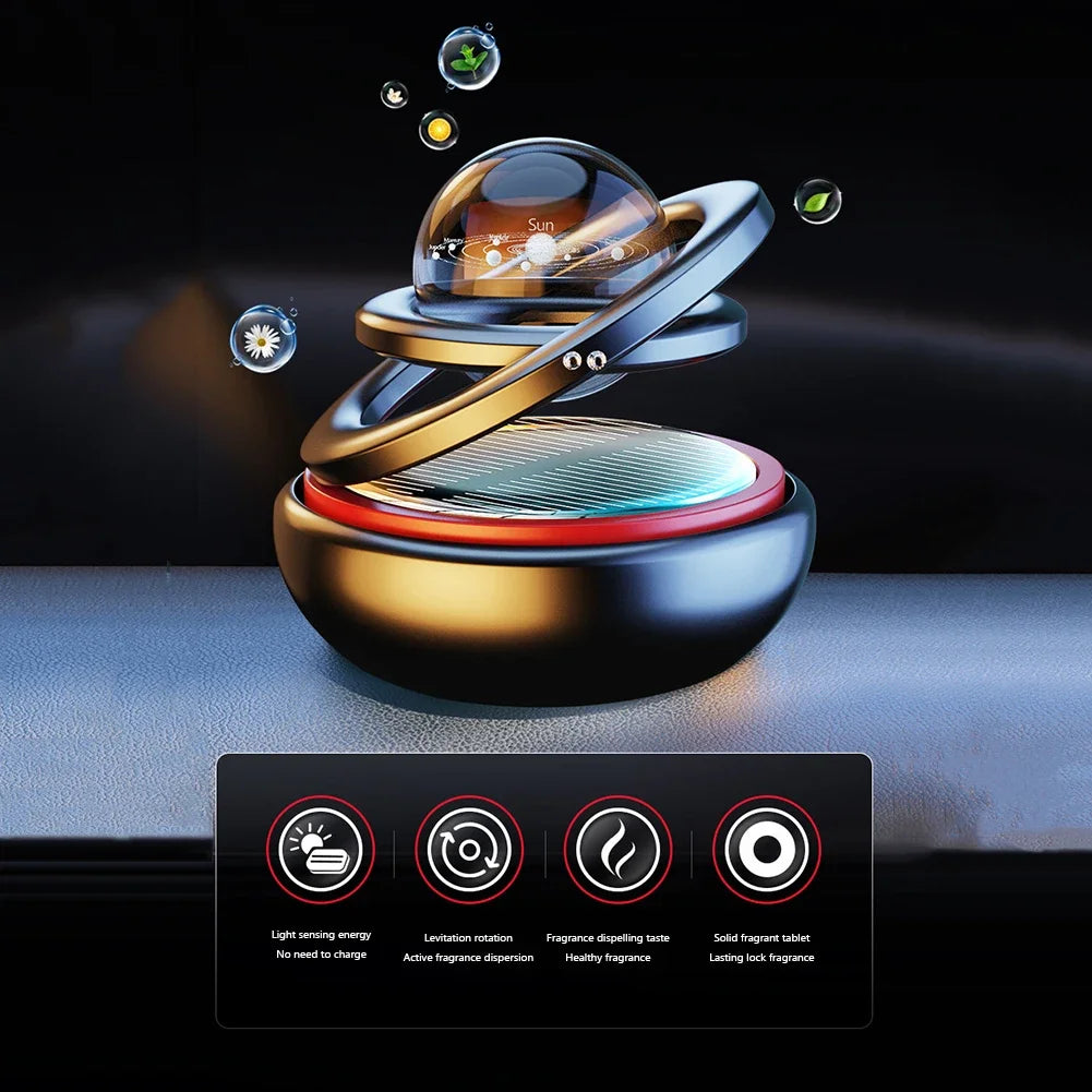 Solar Car Air Freshener | 360Β° Rotation | Auto Interior Home Accessories β Free Shipping Worldwide