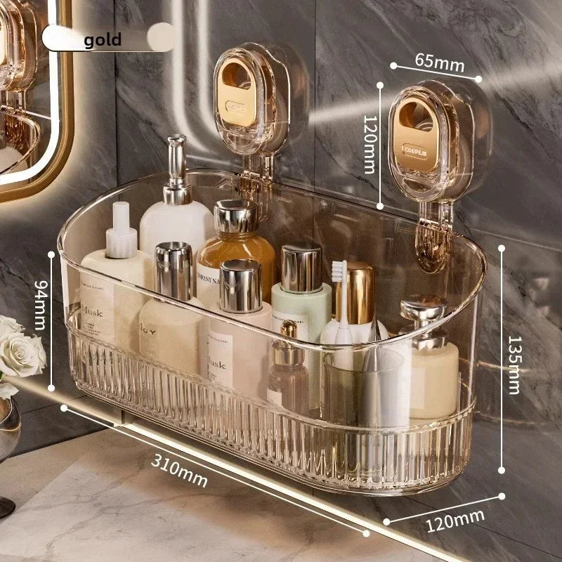 Home Décor Sale: Easy-Install Shower Suction Cup Shelf | Bathroom Organizer for Home Accessories and Interior Design Accents