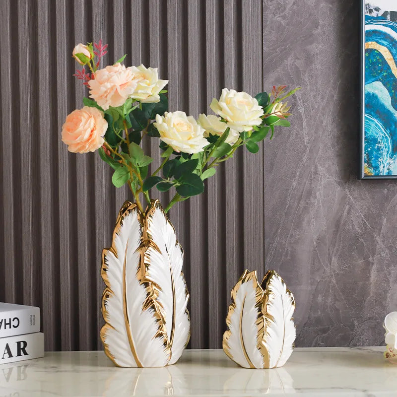 Nordic Light Luxury Gold Ceramic Vases for Elegant Home Decor | Up to 70% OFF + Free Shipping Worldwide!