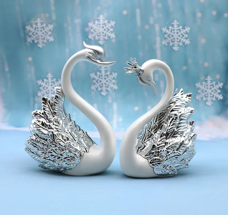 Luxury Swan Figurine Set β Elegant Home Accessories for Interior Design Accents | Free Worldwide Shipping!