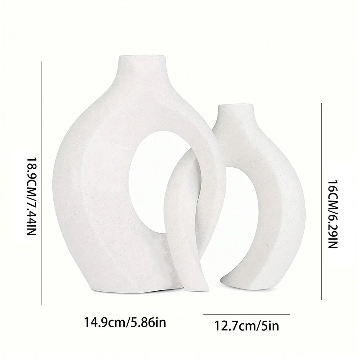 Modern Boho Hollow Ceramic Vase Set – Perfect Home Accessories for Stylish Home Décor Sale