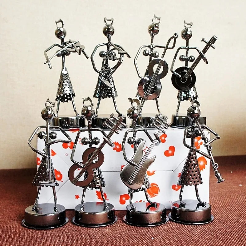 Iron Musician Band Metal Craft Set โ Stylish Home Accessories for Interior Design Accents