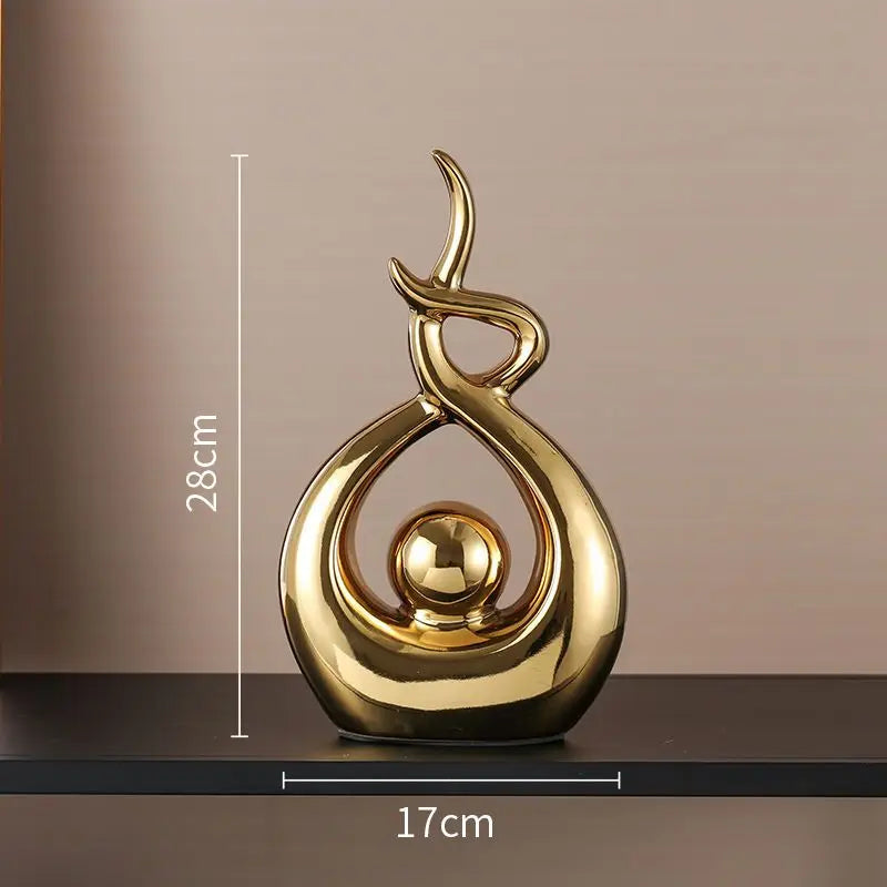 Modern European Ceramic Lover Figurines β Elegant Home Accessories for Artful Living