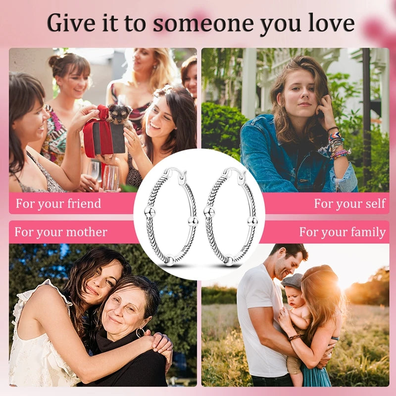 925 Sterling Silver Hoops Earrings Hypoallergenic Hoops Earrings With Zirconia Fashion High Quality Jewelry for Women Girls