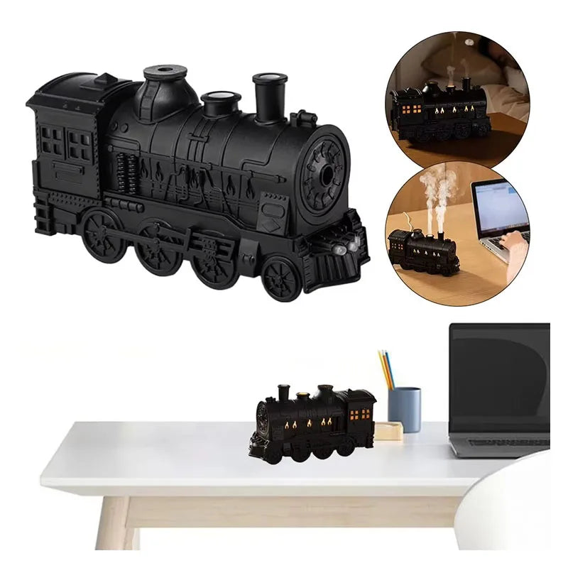 Train Shape Mini Diffuser for Home Decor Sale Aromatherapy Cool Mist Humidifier Panel Art Interior Design Accent