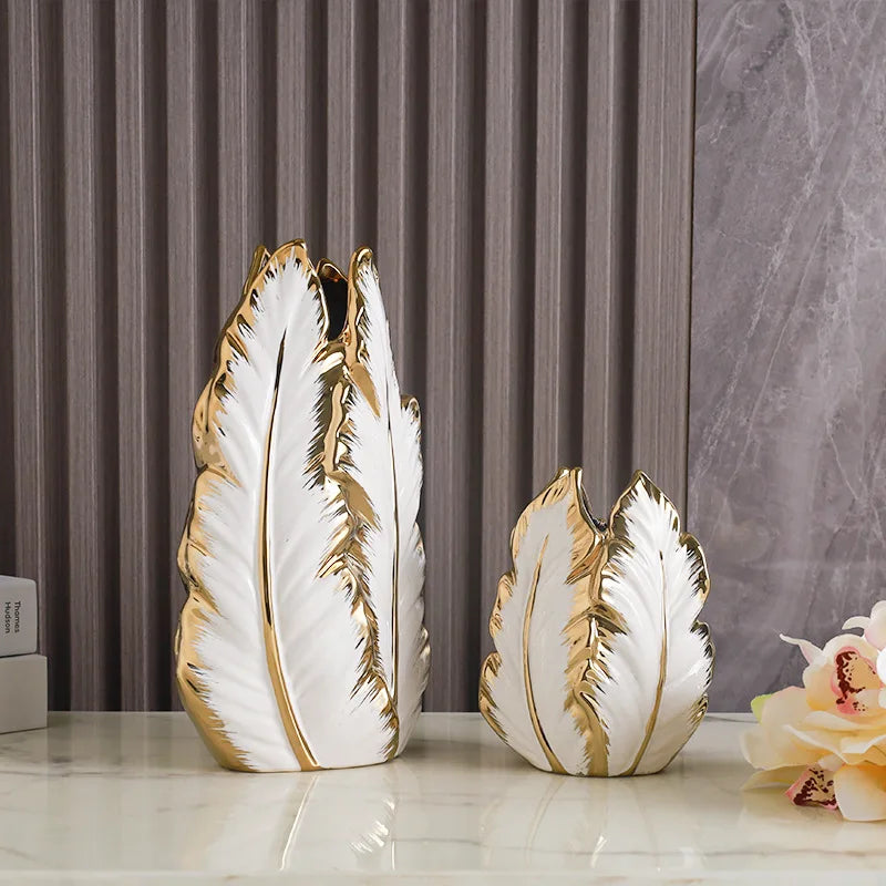 Nordic Light Luxury Gold Ceramic Vases for Elegant Home Decor | Up to 70% OFF + Free Shipping Worldwide!