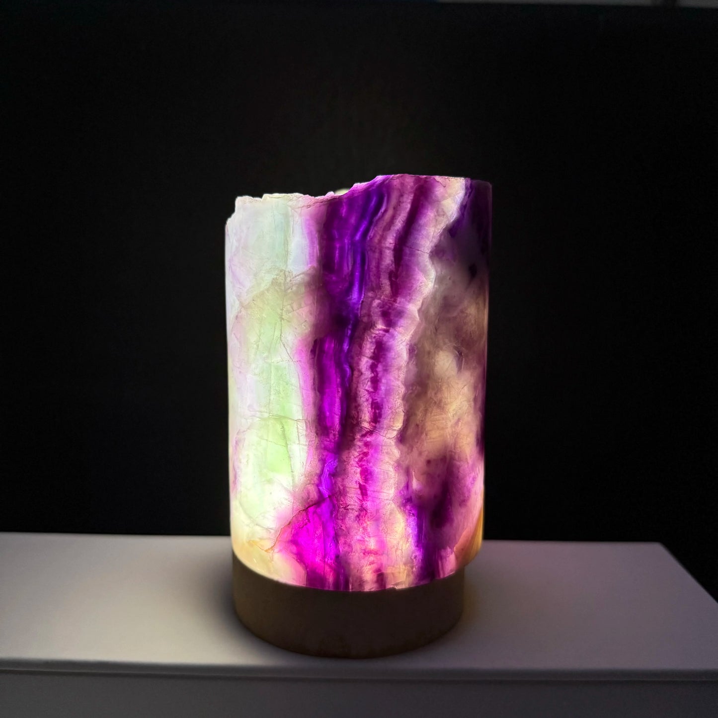 Natural Rainbow Fluorite Lamp for Sale | Home Decor Sale | Interior Design Accents | Modern Panel Art | Free Worldwide Shipping