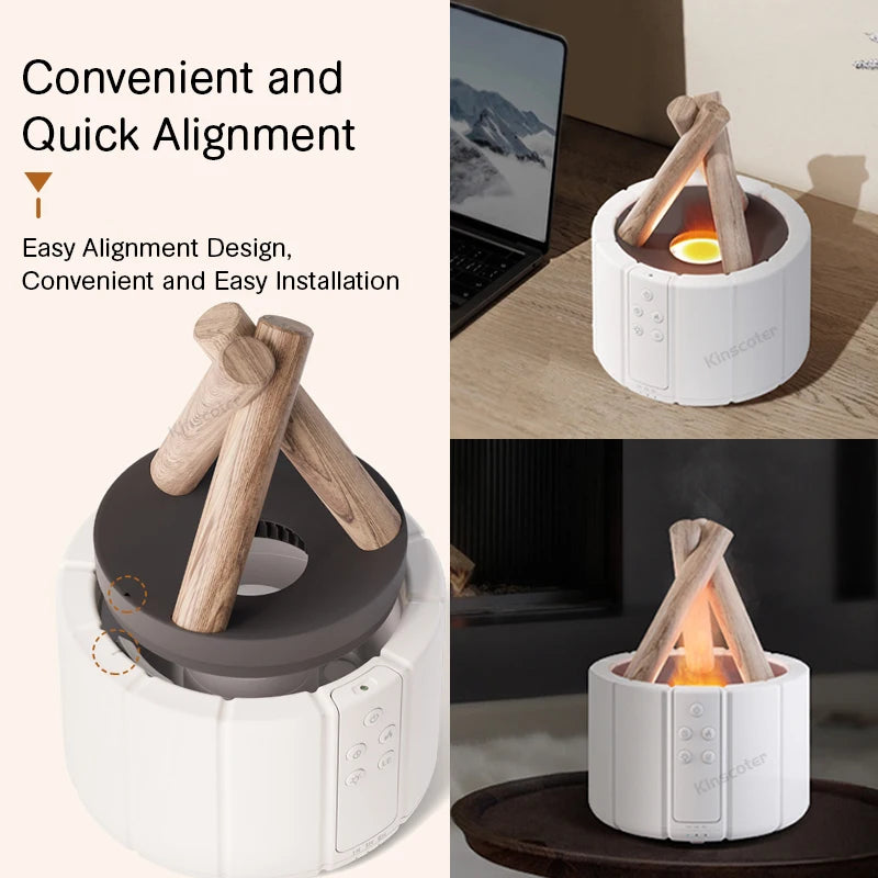 Transform Your Space with the Kinscoter Simulated Flame Aroma Diffuser: A Home Accessories Essential