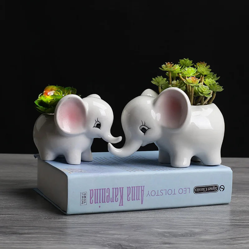 Cute Elephant Ceramic Flowerpots | Adorable Home Accessories | Home Decor Sale β Free Shipping Worldwide