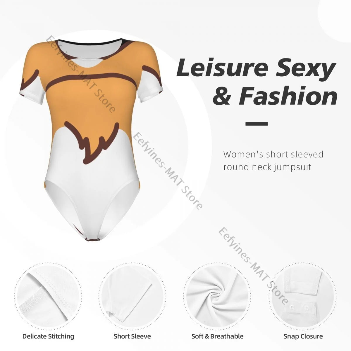 Woman Slim Bottoming Jumpsuit Cute Corgi Butt Female Short Jumpsuit Bodysiut Sexy Clothes