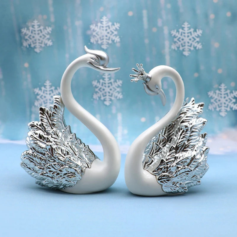Luxury Swan Figurine Set β Elegant Home Accessories for Interior Design Accents | Free Worldwide Shipping!
