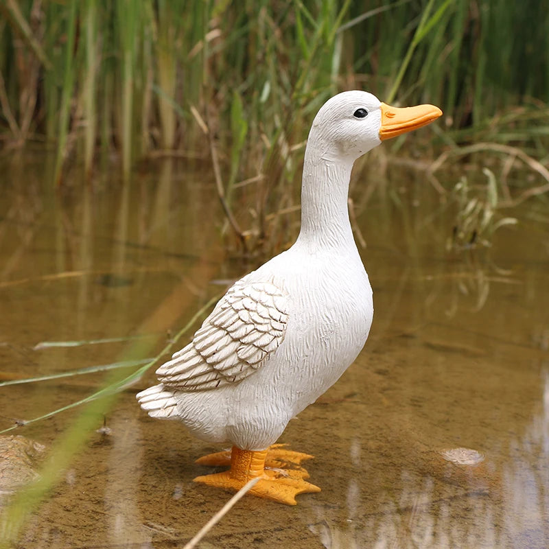 Decorative Wall Panels & Duck Figurines β Rustic Resin Animal Statues for Indoor & Outdoor Charm
