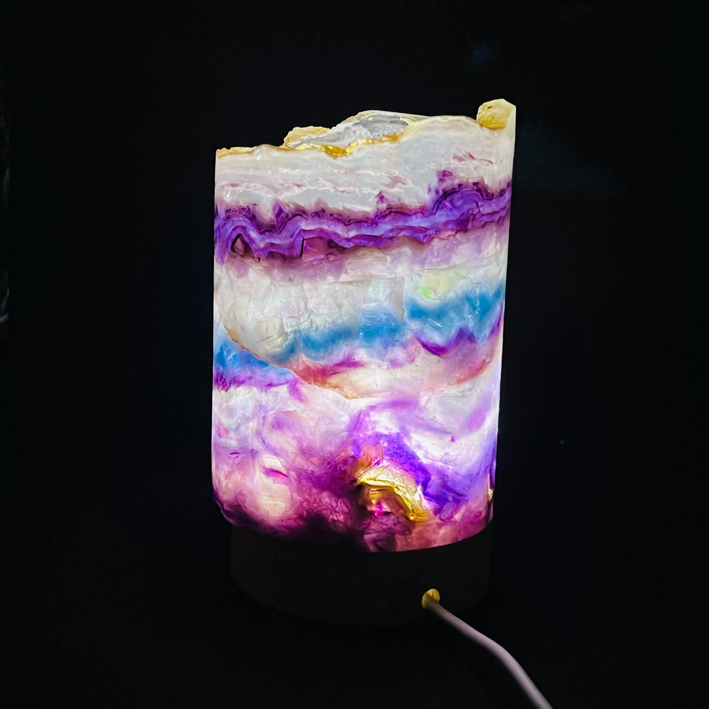 Natural Rainbow Fluorite Lamp for Sale | Home Decor Sale | Interior Design Accents | Modern Panel Art | Free Worldwide Shipping