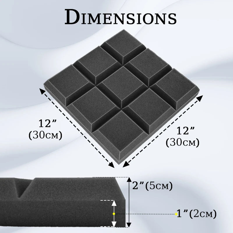 Decorative Acoustic Foam Panels for Soundproofing β Ideal Noise Reduction Solution for Home, Office, and Studio