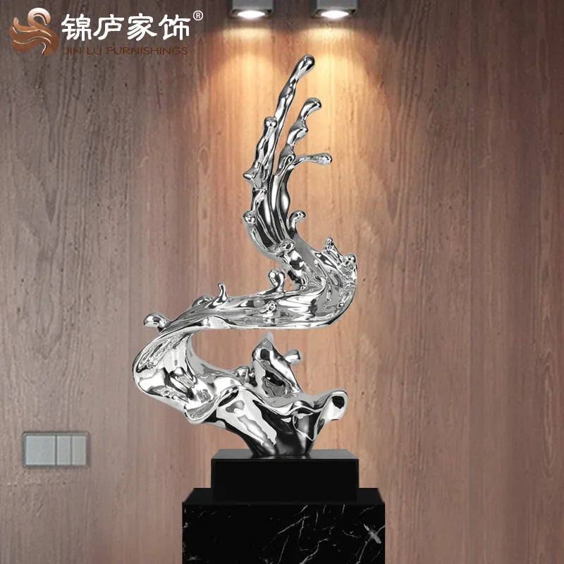 Luxury Spray Large Statue Modern Figurine Nordic Creative Gold Sculpture