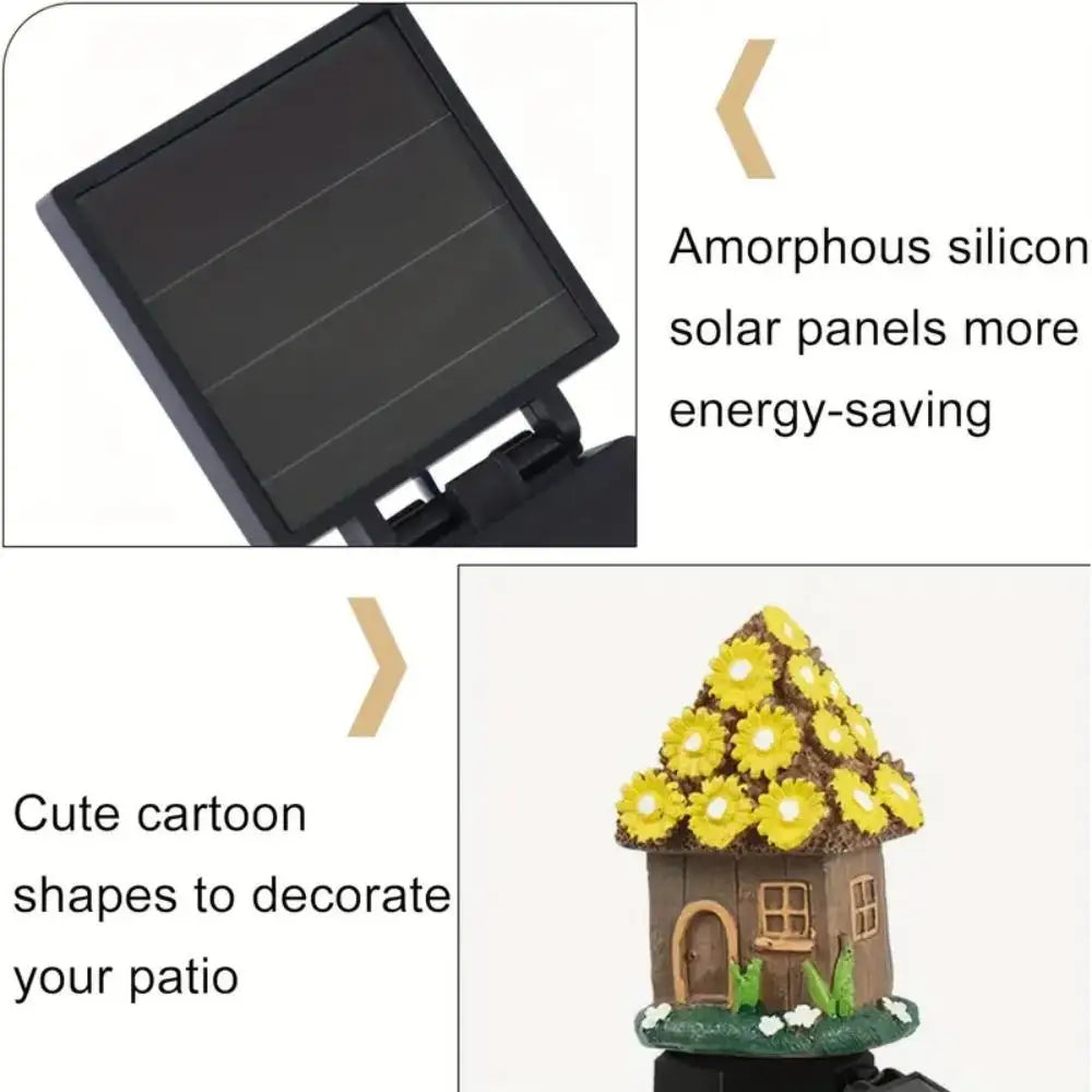 Solar Mushroom House Lights – Waterproof LED Garden Lamps for Lawn & Landscape Decoration