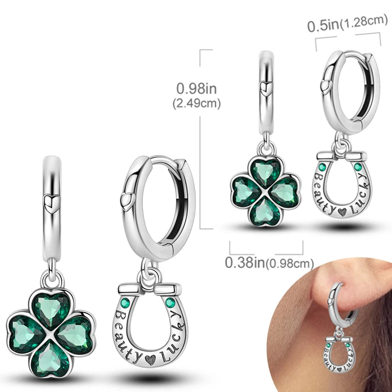 925 Sterling Silver Hoops Earrings Hypoallergenic Hoops Earrings With Zirconia Fashion High Quality Jewelry for Women Girls