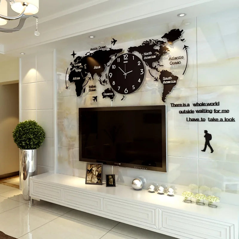 Modern Acrylic 3D DIY Wall Clock – The Perfect Home Accessory for Living Room Elegance